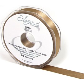 OloreHome Eleganza Double Faced Satin Ribbon 15mm x 20m Mocha