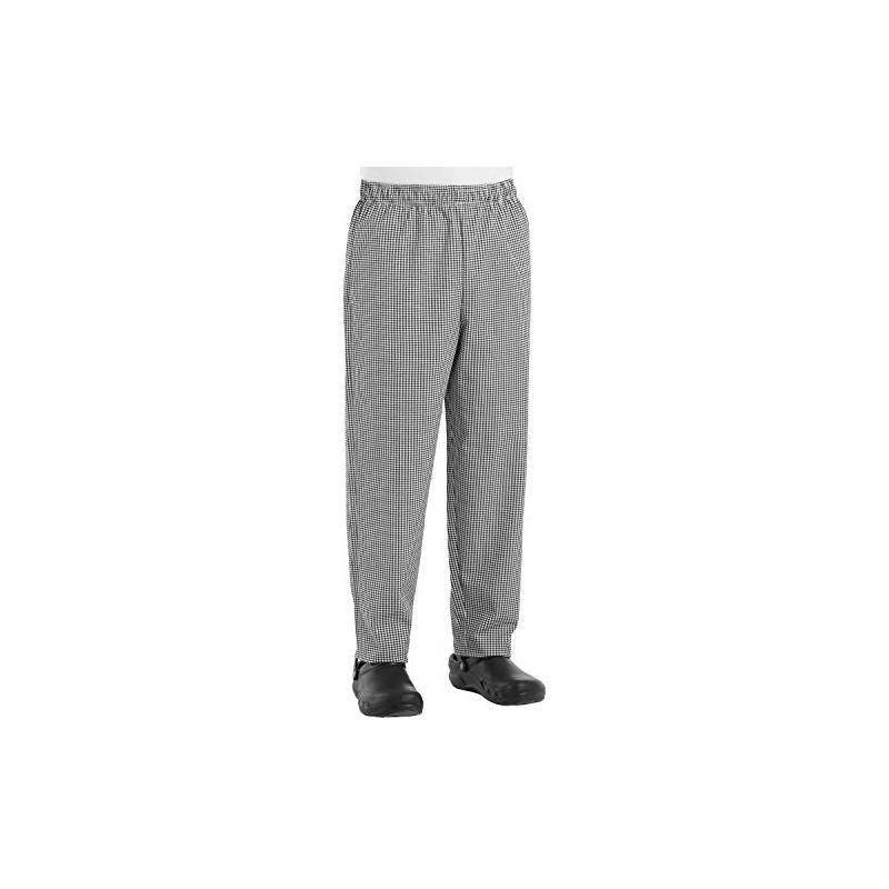 Chef Designs Men's Baggy Chef Pant, Black/White Check, X-Large