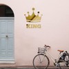 Transparent Decal Stickers of King Crown (Metallic Gold) Premium Waterproof