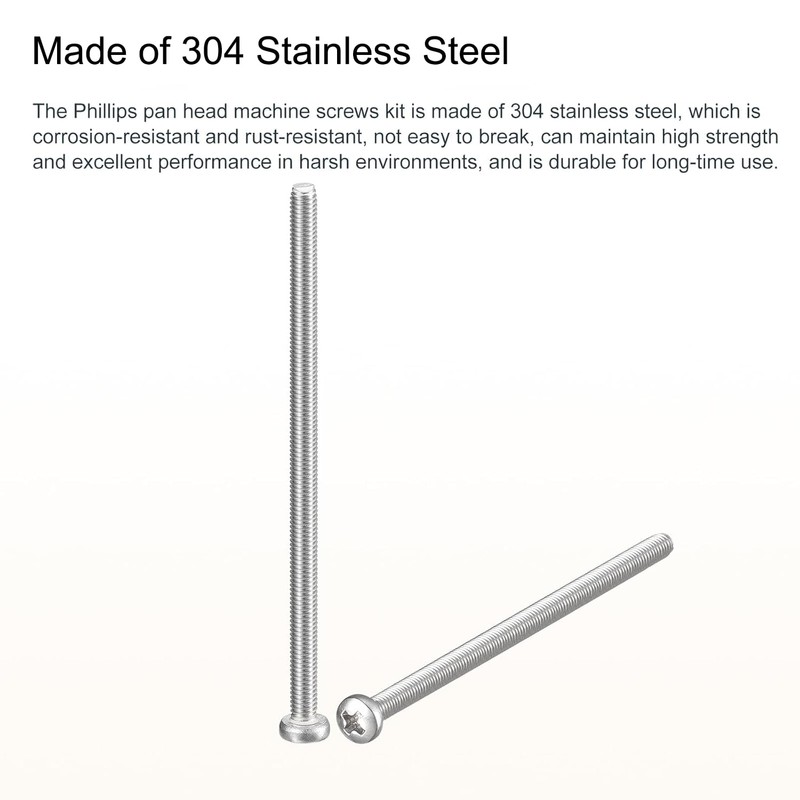 NACX M4 x 100mm Machine Screws, Pan Phillips Cross Head