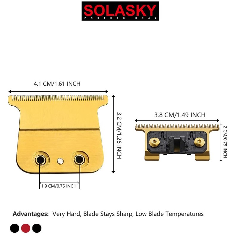 SOLASKY FX707 Replacement Trimmer Ceramic Blades Compatible with BaByL FX787