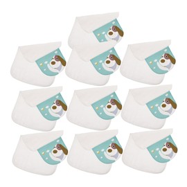 SHOWERORO Cotton Sweat Absorbing Towels Set 10 Pcs Soft Bibs for Infants Toddlers Breathable Back Pads Machine Washable Versatile Use