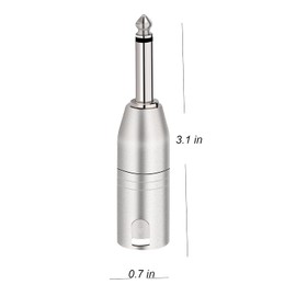 Mr. Gadget's Solutions 1/4" TRS to XLR Adapter, Balanced Quarter Inch 6.35mm Male to XLR Male Adapters