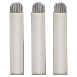 50pcs White Microblading Blade U24 NANO .15mm Diameter Thinnest Blade Disposable Microblades used for creat thin and crisp lines (U24)