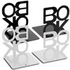DUBUOZA Set of 4 Bookends Black and White Bookends Metal