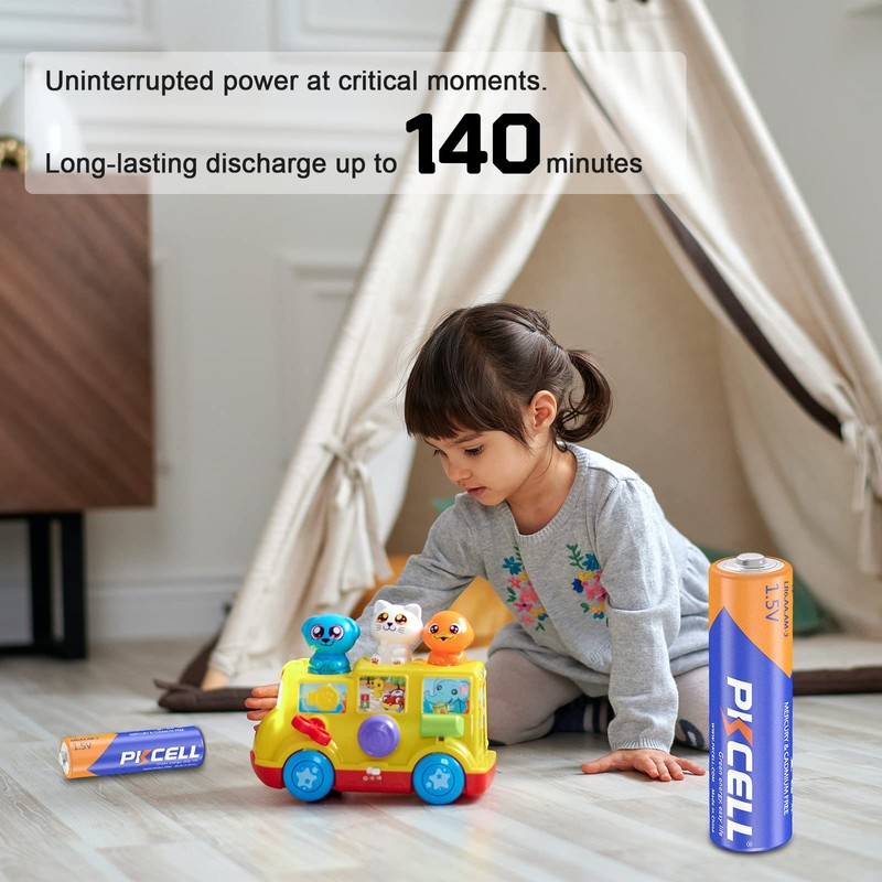 PKCELL AA LR06 Batteries,1.5V High Performance Disposable 12 Pack Double