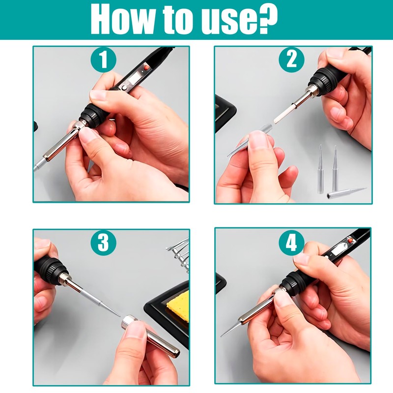 Treki 10pcs Soldering Iron Tips, 900m-T-LB Solder Iron Tips Replacement
