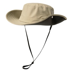 TOP-EX Men's Summer Boonie Bucket Sun Hat - Waterproof, Wide Brim for UV Protection SPF Sunhat, Outdoor Hiking, Fishing, Beach, Safari Shade Cap, Extra Large Big Head 2XL XXL Beige