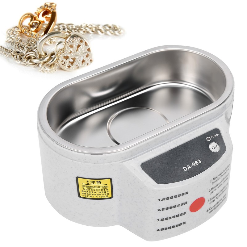Rrofessional Dentures Ultrasonic Cleaning Machine Mini Household Eyeglasses Jewelry CleanerAU