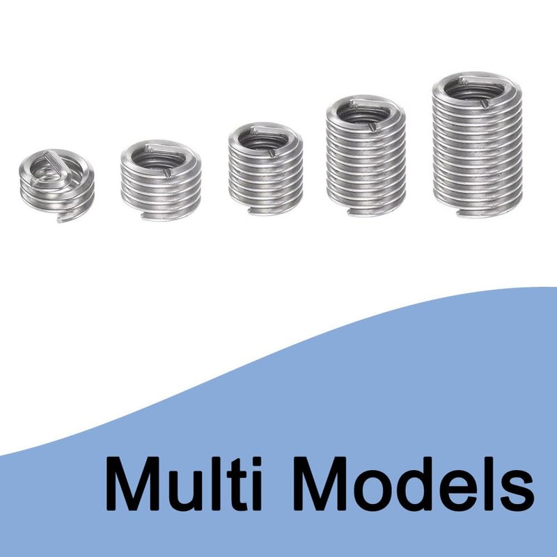 50 Stücke Spiralförmige Gewindeeinsätze, 10-24 3D 304 Edelstahl Schraubenförmig Gewickelt
