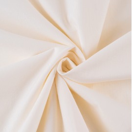 VEL VET HOME VelvetHome Deluxe Bed Linen Set, 135 x 200 cm, 100% Cotton, Bed Linen with Pillowcase, 80 x 80 cm, High-Quality Duvet Cover with Zip, Made in the EU, Ecru