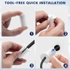 6 Pcs 3/4 Inch Cable Grommets for Starlink, White Silicone