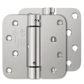 Luxbaro 2 Pack Self Closing Door Hinges, 4 Inch Spring Loaded Hinges for Doors, Adjustable Tension for Garage, Front Door, Back Door, for Left and Right Hand Door, 5/8'' Radius Corners, UL Listed