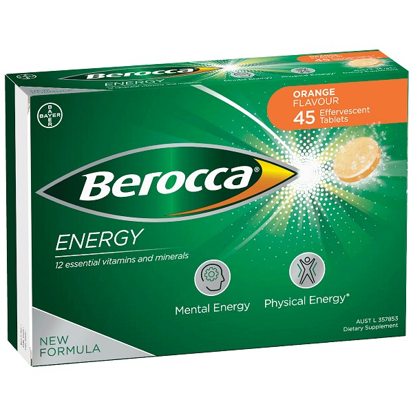 Berocca Energy Effervescent Tablets 45 - ORANGE