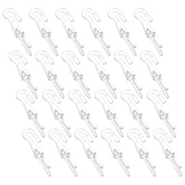 uxcell Blind Wand Hook, 6Pcs 2" x 0.5" - Plastic Vertical Blinds Replacement Parts, Tilt Wand Rotating Tip Hook Repair for Broken Blind Parts (Transparent)