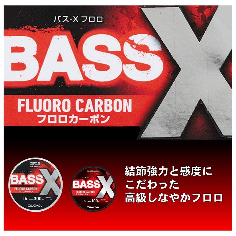 DAIWA BASS-X Fluoro Line, 32.4 ft (100 m), 16lb, 324.4