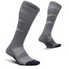 Feetures Graduated Compression Light Cushion Knee High Sock (Small, Gray)