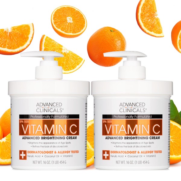 Advanced Clinicals Vitamin C Cream Visibly Brightening Body Lotion |