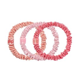 slip Skinny Scrunchies: Anti-Crease, Anti-Breakage Slipsilk™ Design Protects Delicate Hair | Includes 3 Pure Silk Scrunchies, Sherbet