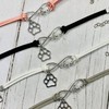 Pops & Coco Love Paw Print Suedette Bracelet Pretty Silver