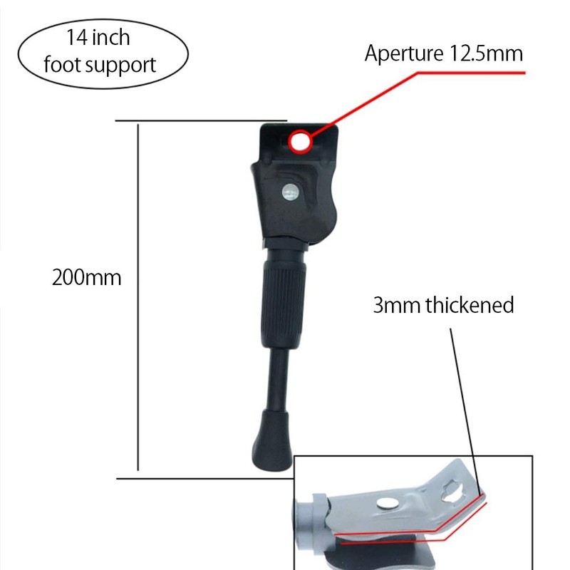 TYTOGE Kids Bike Kickstand for 14" Children's Bicycle Single-Side Kick