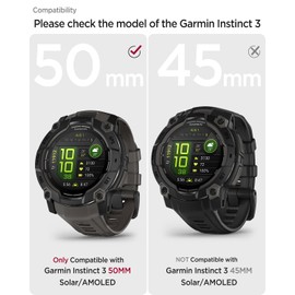 Miimall Silicone Band for Garmin Instinct 3 50mm, Sweatproof, Lightweight, 26mm Adjustable Watch Bracelet Replacement Sport Strap for Garmin Instinct 3 SOLAR/AMOLED for Men Women, Green-Black