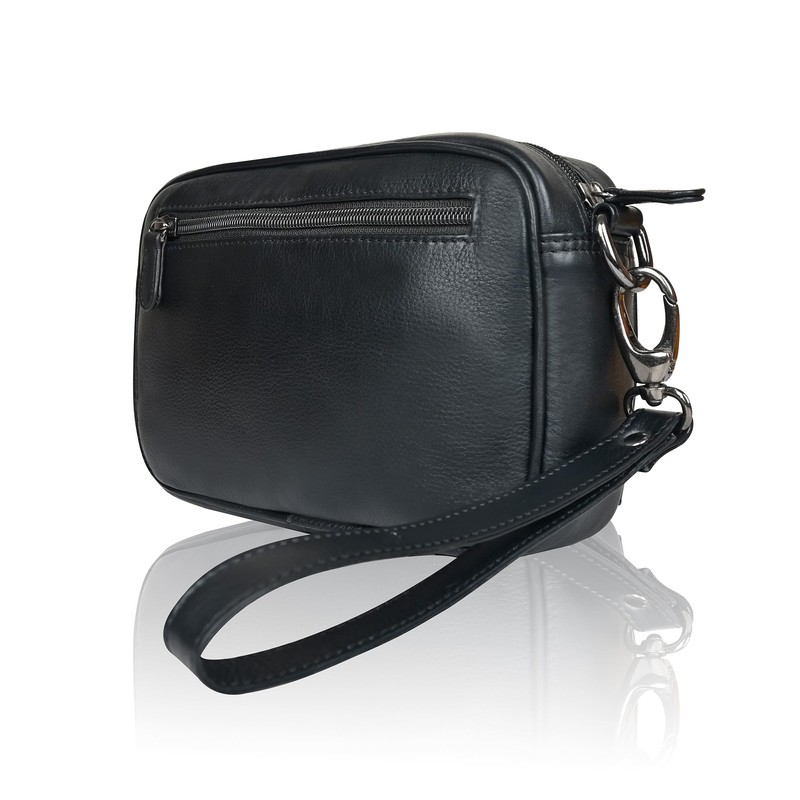 Leather Wrist Bag for Unisex Made of Cowhide Leather 21-