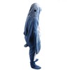 Wearable Shark Sleeping Bag Soft Cozy Flannel Hooded Blanket for