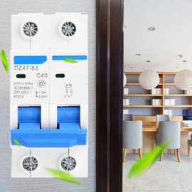 YWBL-WH 2P Miniature Circuit Breaker, DZ47-63 400V AC C-type Current Circuit Breaker Leakage Air Switch (40A)