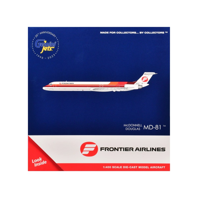 DCD McDonnell Douglas MD-81 Resin Diecast Model Airplane 1/400 Scale