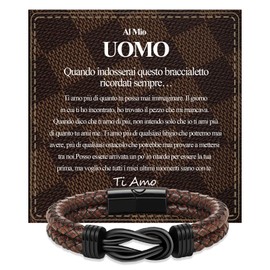 VGWON Bracciale double in leather da uomo IT, No gemstone