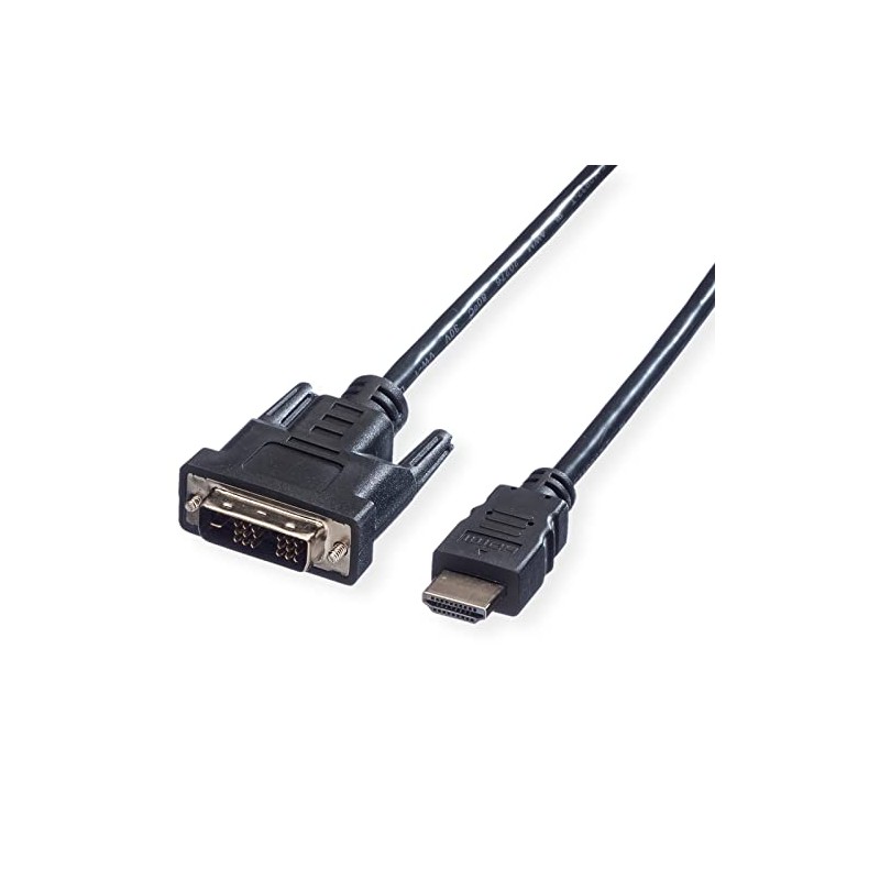 VALUE Cable DVI (18+1) ST - HDMI ST, black, 1