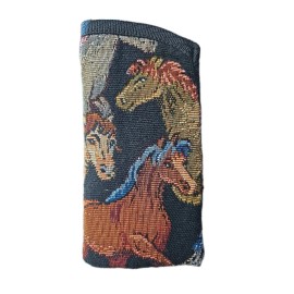 Unbranded  Horse Sunglass Case Eyeglass Embroidered Equestrian Tapestry Padded