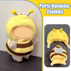 Cute Mini Plush Dolls Clothing Outfit Only Clothing, Pack of 2, Plush Doll Clothes, Dolls Accessories, Ideal Children's Gift, Dungarees Suitable for Collectors, Children's Gifts