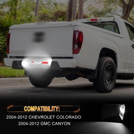 StylinPro LED License Plate Light - Tag Light Assembly Compatible with 2004-2012 Chevy Colorado GMC Canyon Pickup Rear Bumper Tag Lamp, LED 6000K White Replace OEM# 20985454, 20985455
