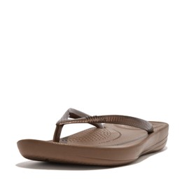FitFlop Women's IQUSHION FLIP Flop-Solid, Bronze, 11
