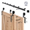 SMARTSTANDARD 8 Feet Bypass Sliding Barn Door Hardware Kit -