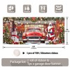 1PC 16x7ft Christmas Red Truck Garage Door Banner Decorations