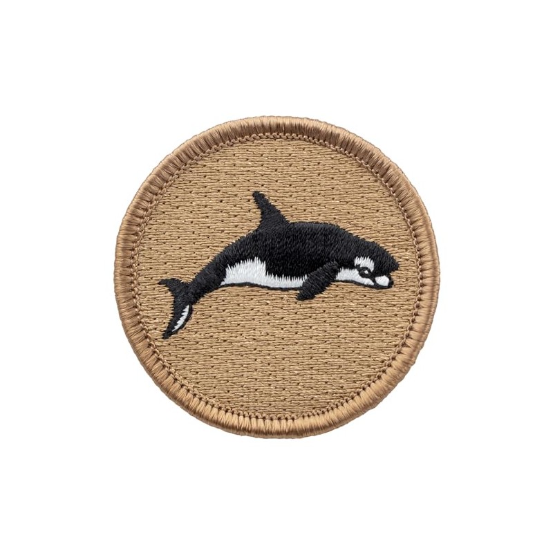 Killer Whale Patrol Patch - 2" Diameter Round Embroidered Patch
