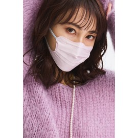 D.masque Pink Beige x Light Gray For Ladies' [Cuts 99% Virus Splashes, 3-Layer Non-woven Fabric, Design Mask], Pack of 5