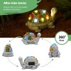Nacome Solar Garden Outdoor Statues Turtle With Succulent And 7