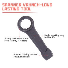 HCXUANWJTL 30mm Box End Striking Ring Wrench, High Tensile Steel Single Head Spanner Hand Tool