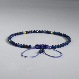 Unbranded Natural Sapphire Bracelet,3mm Gemstone Crystal Dainty Minimalist Woman Gift