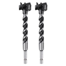 sourcing map 2 Pcs Forstner Drill Bit 25mm (31/32") Dia YG8/C1 Tungsten Carbide Twist Wood Forstner Bits Hole Saw Auger Opener Cutter for Woodworking Drilling