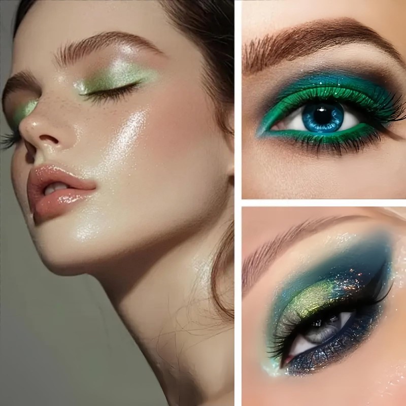 Green Cat Eye Eyeshadow Palette,Green Eyeshadow Palette,Full Matte E-yeshadow P-alette,G-reen