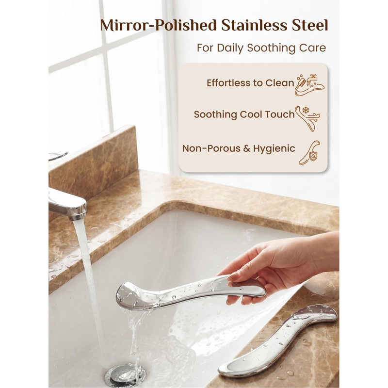 Rena Chris 2PCS Stainless Steel Muscle Scraper Tool for Deep