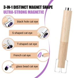 2 Pack Cat Eye Nail Magnet Set, Nail Art Magnetic Wand, Magnet Pens, for Salon Home DIY Manicure Accessories
