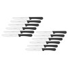 CUISINOX Black Handle Stainless Steel Steak Knives, Set of 12