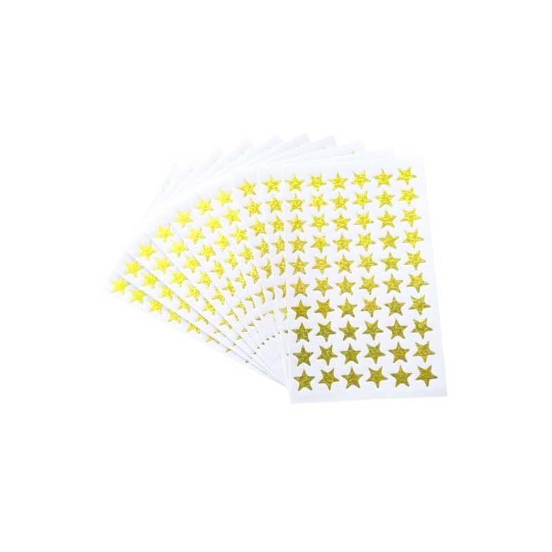 AquaLoach 600 Pcs Sparkly Gold Star Stickers Label Stickers Easy
