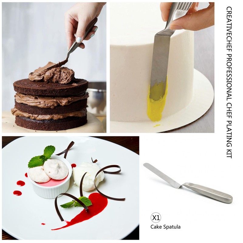 CREATIVECHEF 5 PCS Plating Tools Culinary Set Contains kitchen tweezers